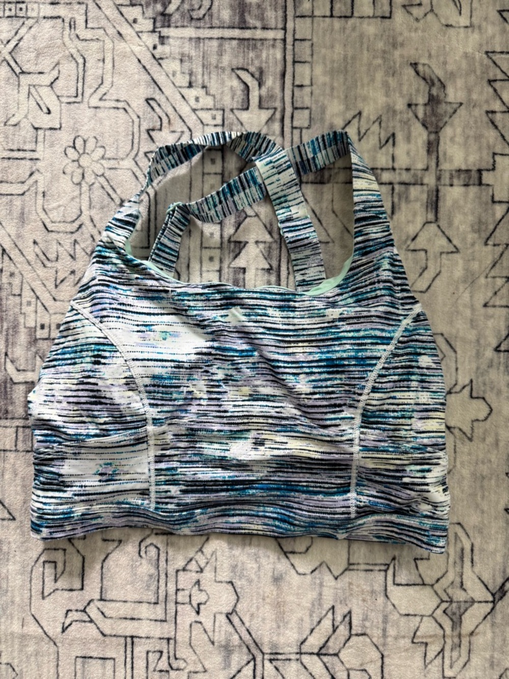 Lululemon Pure Practice Bra Size 8 FGRT/SEAM Seafoam Luxtreme